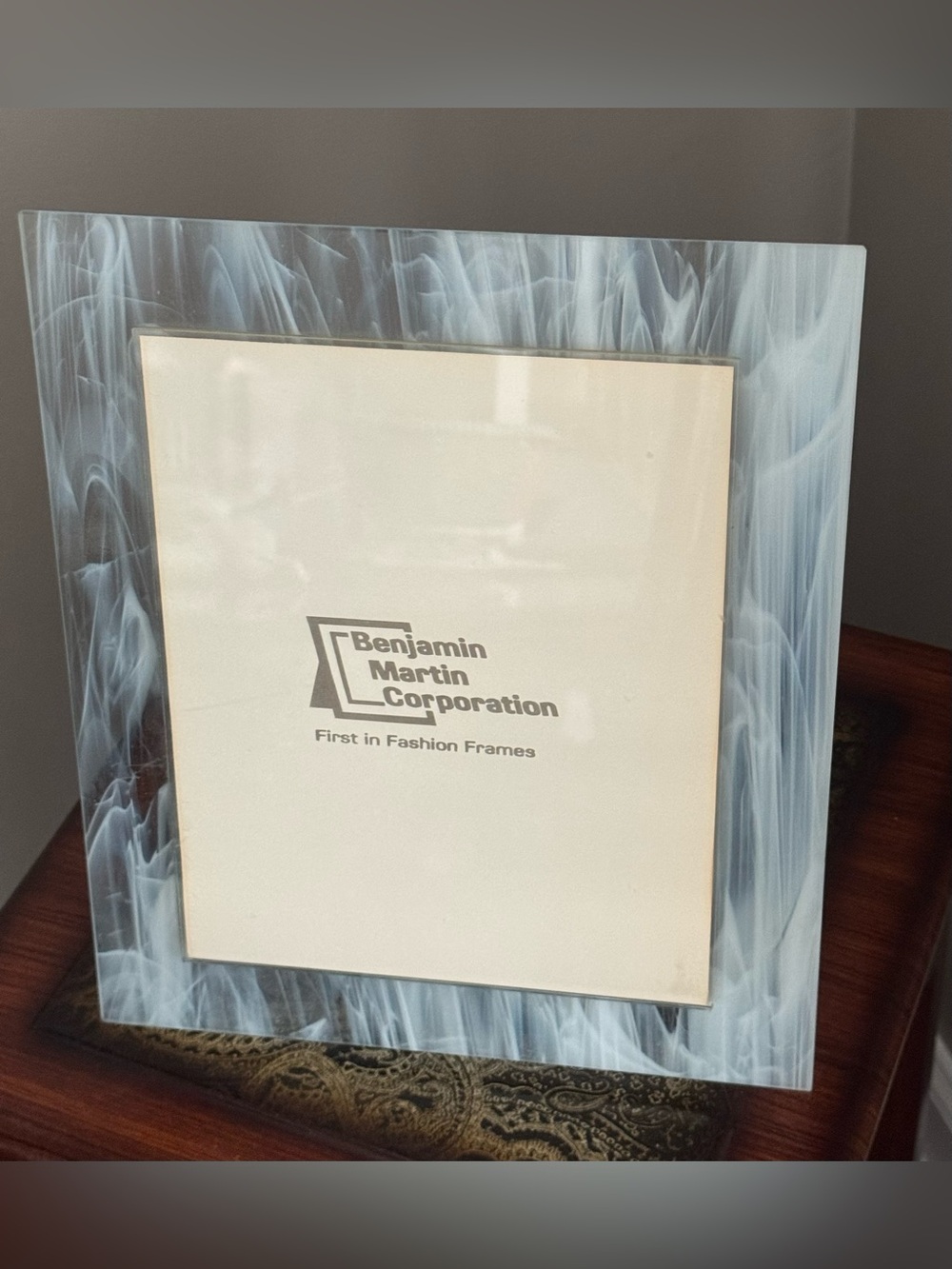 Benjamin Martin Marble Glass Picture Frame (Holds 8x10)